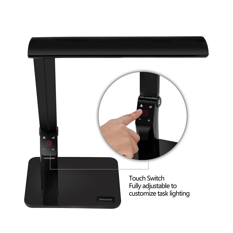 1689 USB Dimmable Modern Black Folding Coffee Restaurant Foldable Led Desk Light CC Table Lamp