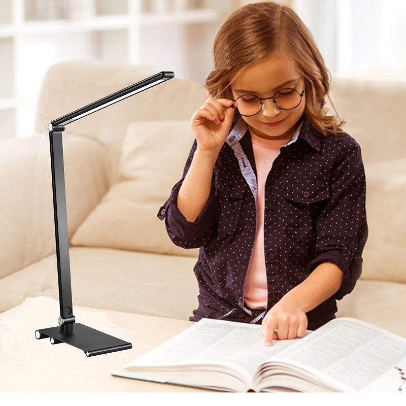 129 Desk Lamp for Study Dimmable led table Lamp, Touch Dimmer, Color change Base Night